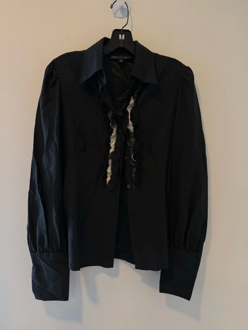 Lafayette 148 Black Long Sleeve Button up Size 4 #Lux-R - Picture 2 of 8